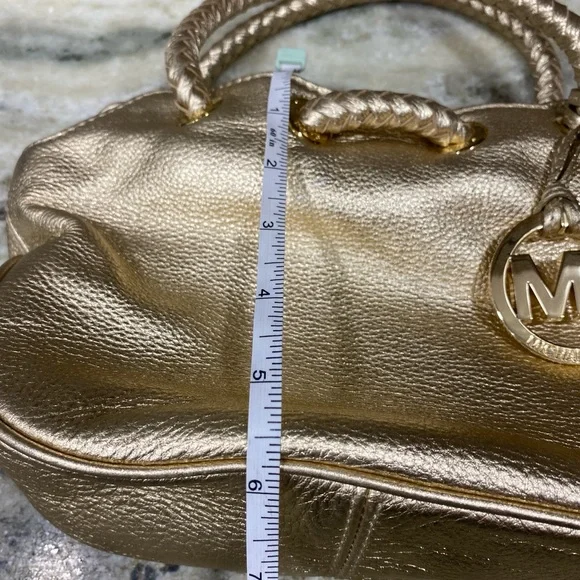 Michael Kors Metallic Gold Shoulder Bag - Picture 8 of 9